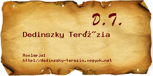 Dedinszky Terézia névjegykártya
